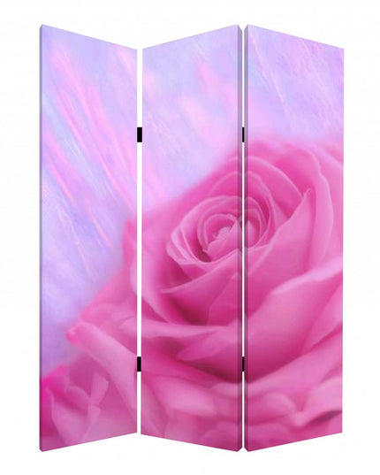 48 X 72 Multi Color Wood Canvas Flourish  Screen