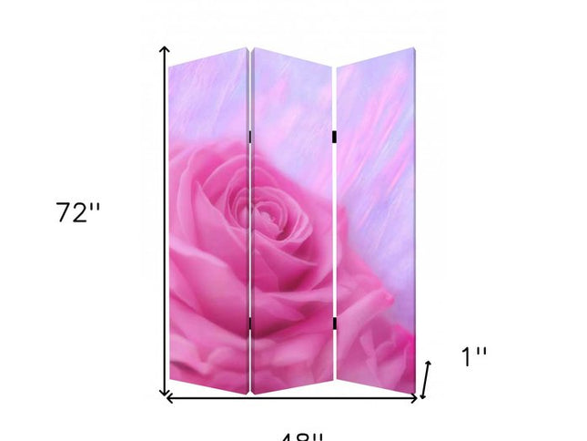 48 X 72 Multi Color Wood Canvas Flourish  Screen