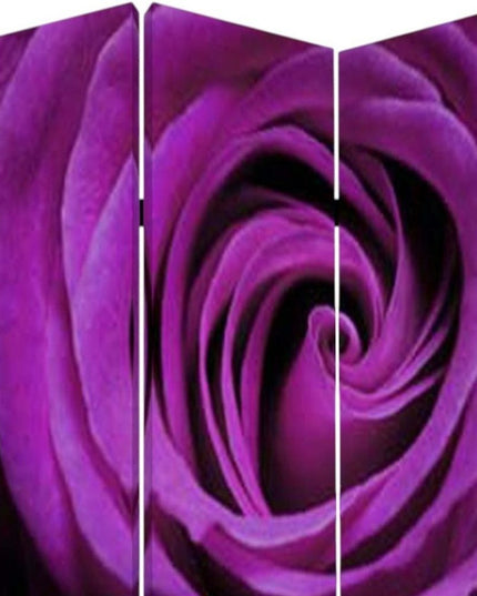 72" Pink Canvas Folding Three Panel Screen Room Divider