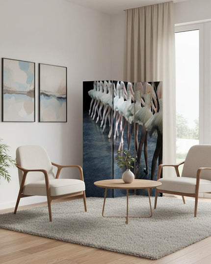 48" X 72" Multi Color Wood Canvas Ballet  Screen