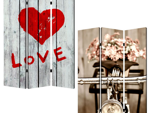 48" X 72" Multi Color Wood Canvas Valentine  Screen