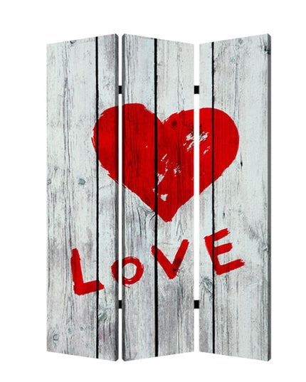 72" Brown Canvas Folding Three Panel Screen Room Divider