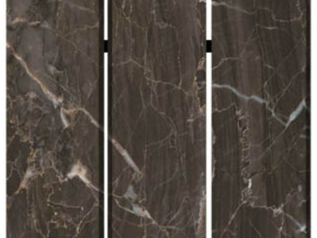 48" X 72" Multi Color Wood Canvas Black Marble  Screen