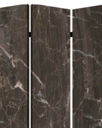 48" X 72" Multi Color Wood Canvas Black Marble  Screen