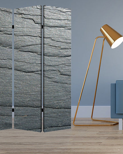 84" X 84" Multi Color Wood Canvas Black Slate  Screen