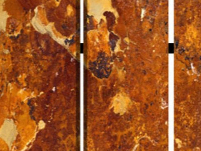 48" X 72" Multi Color Wood Canvas Brown Marble  Screen