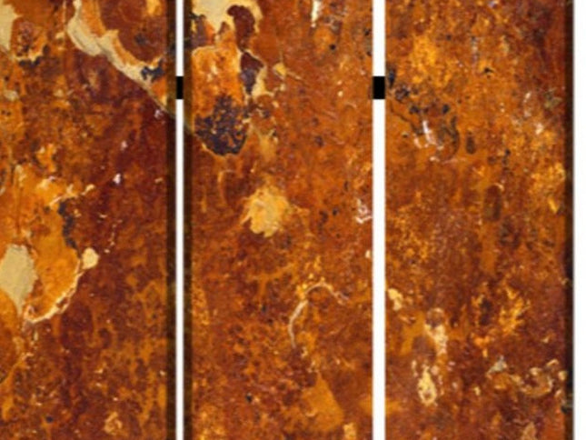 48" X 72" Multi Color Wood Canvas Brown Marble  Screen