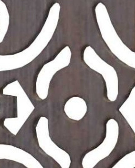 52 X 67 Brown 3 Panel Wood  Screen