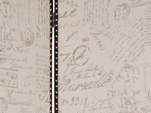 80 X 84 Beige Wood & Fabric  Screen