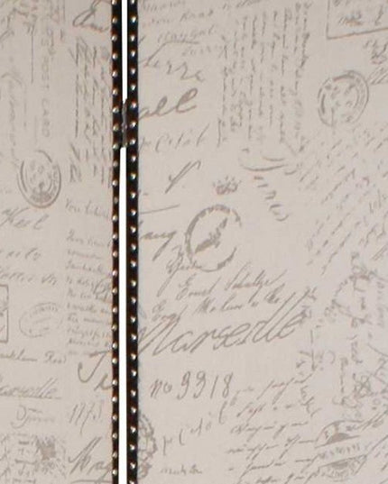 80 X 84 Beige Wood & Fabric  Screen