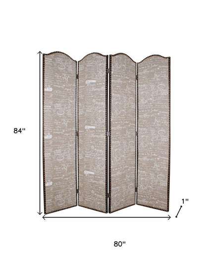 80 X 84 Tan Wood Galore  Screen