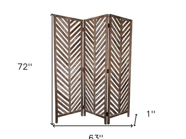 63 X 72 Brown Wood  Screen