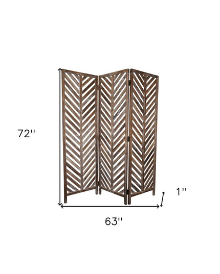 63 X 72 Brown Wood  Screen