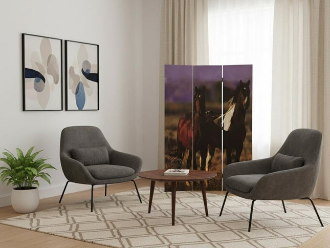 48" X 72" Multi Color Canvas  Screen With Nurturing Mare