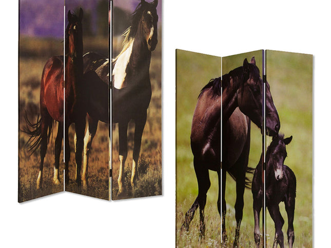48" X 72" Multi Color Canvas  Screen With Nurturing Mare