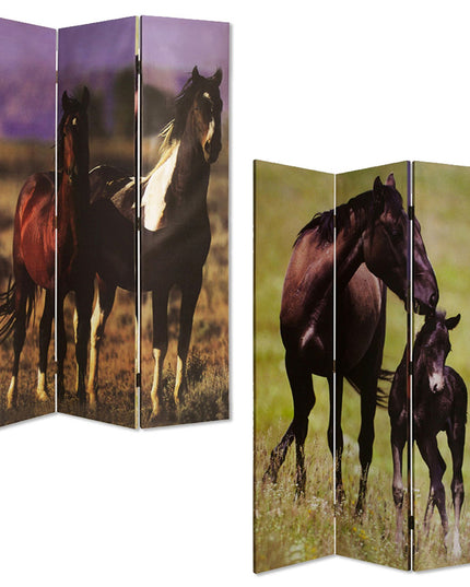 48" X 72" Multi Color Canvas  Screen With Nurturing Mare