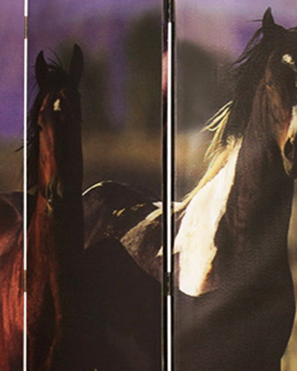 48" X 72" Multi Color Canvas  Screen With Nurturing Mare