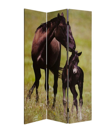 48" X 72" Multi Color Canvas  Screen With Nurturing Mare