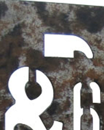 60" X 71" Brown Distressed Wooden  Screen