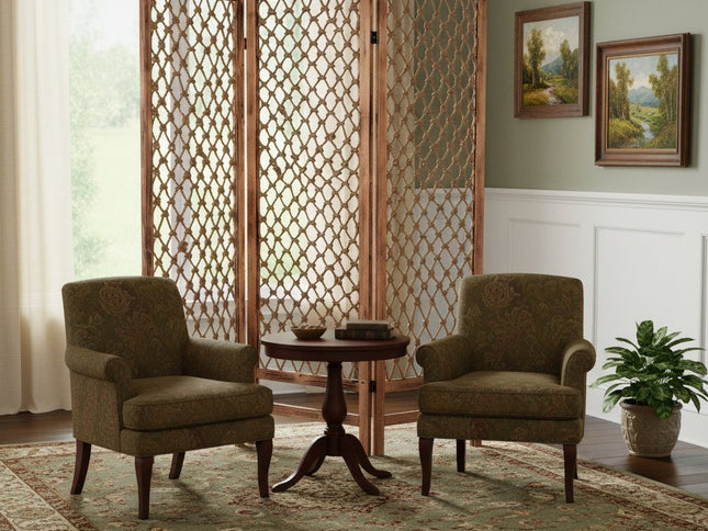 60 X 69 Natural Rope Wooden  Screen