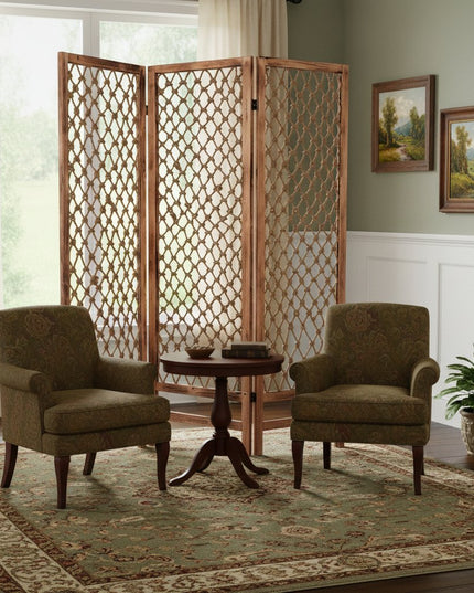 60 X 69 Natural Rope Wooden  Screen