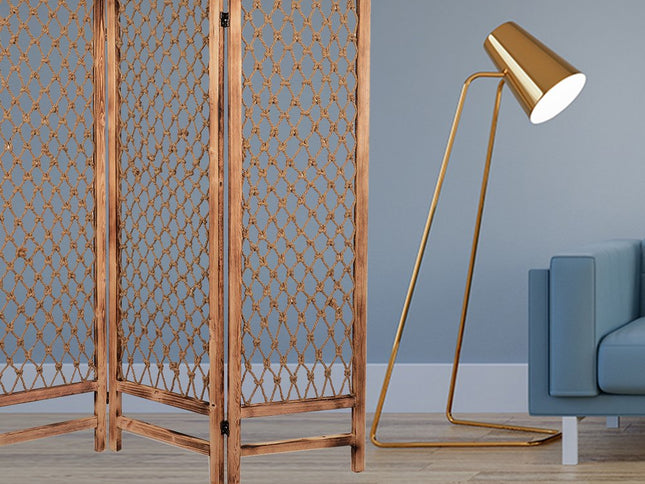 60 X 69 Natural Rope Wooden  Screen