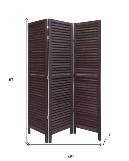 48 X 67 Black Wood Shutter - Screen