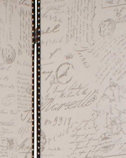 84 X 84 Tan Wood & Fabric  Screen