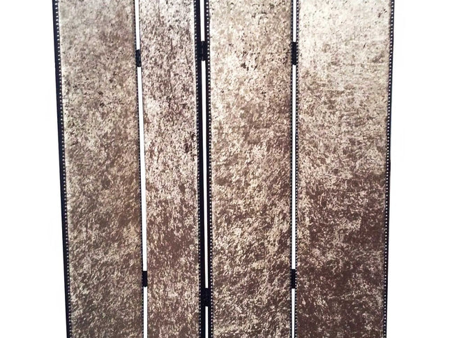 84 X 84 Tan Wood & Fabric  Screen