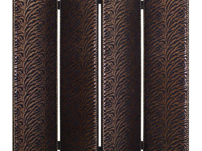 84" Bronze Fabric Folding Four Panel Screen Room Divider