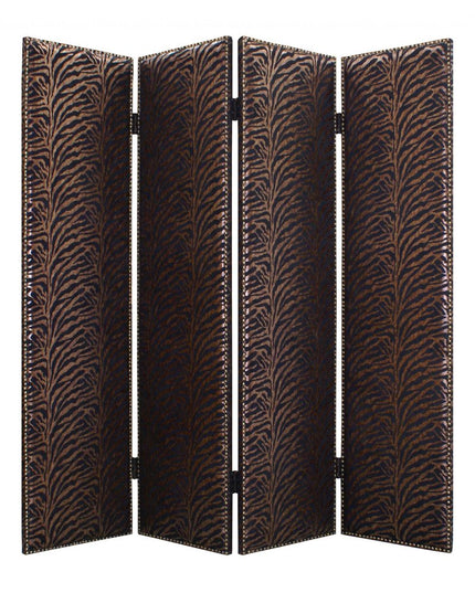 84 X 84 Bronze Wood & Fabric  Screen