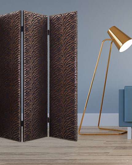 84 X 84 Bronze Wood & Fabric  Screen