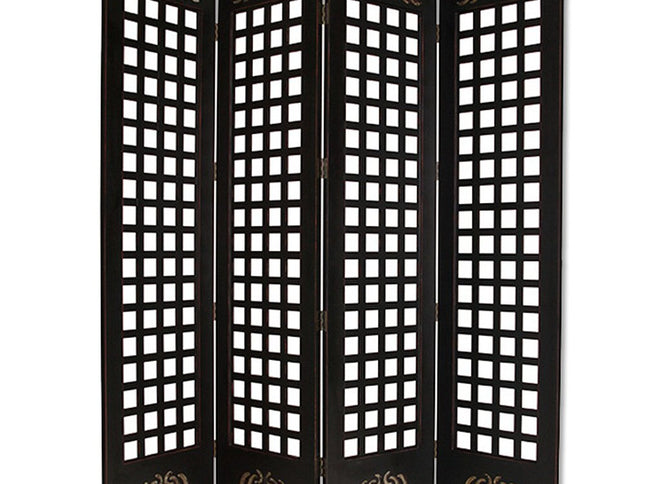 84" X 84" Brown Wood Omega  Screen