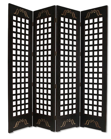 84" X 84" Brown Wood Omega  Screen