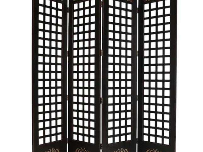 84" X 84" Brown Wood Omega  Screen