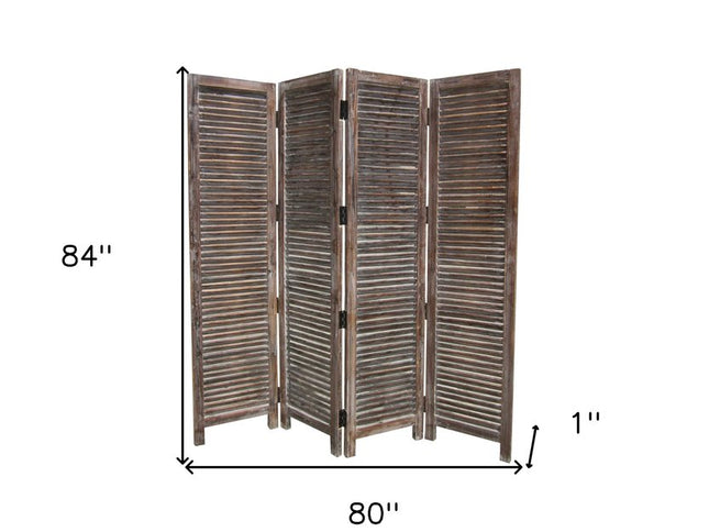 80 X 84 Brown Wood Screen