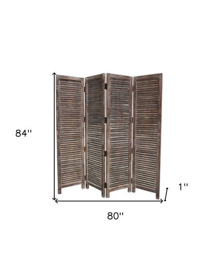 80 X 84 Brown Wood Screen
