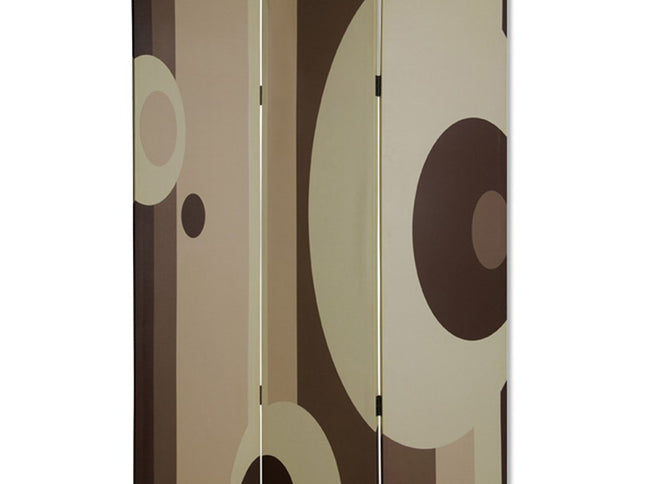 48" X 72" Multi Color Wood Canvas 3 Panel Screen