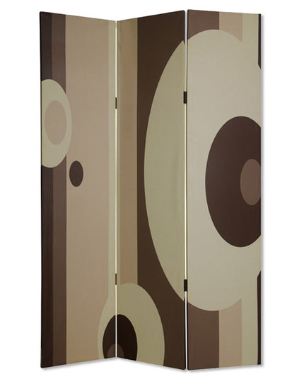 48" X 72" Multi Color Wood Canvas 3 Panel Screen