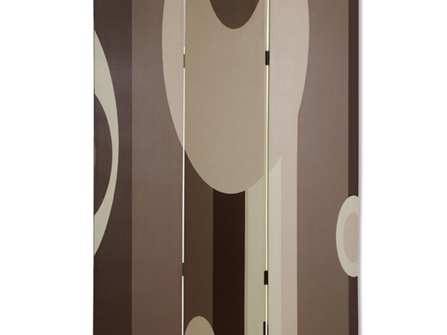 48" X 72" Multi Color Wood Canvas 3 Panel Screen