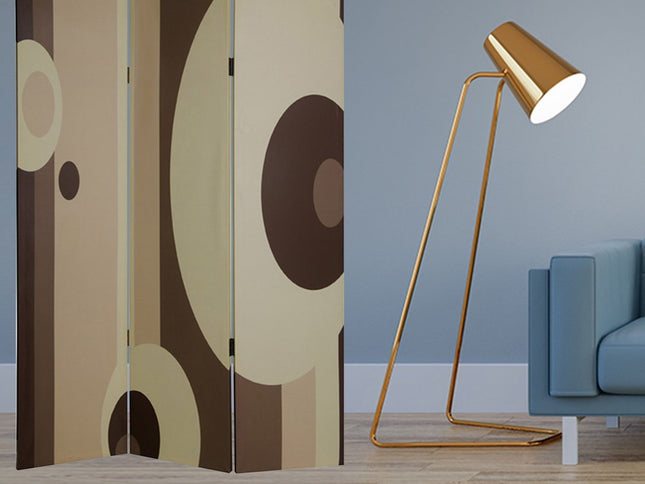 48" X 72" Multi Color Wood Canvas 3 Panel Screen