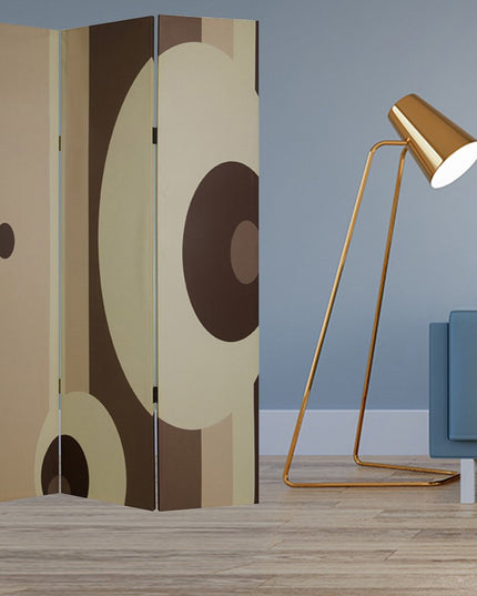 48" X 72" Multi Color Wood Canvas 3 Panel Screen