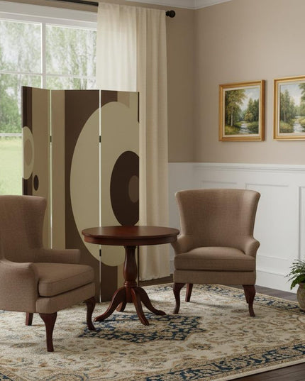 48" X 72" Multi Color Wood Canvas 3 Panel Screen