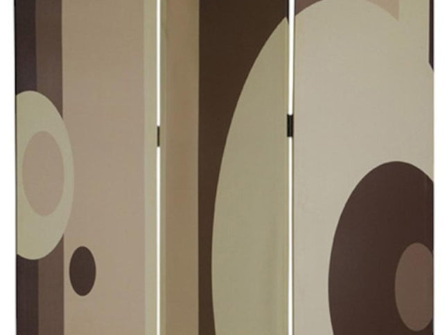 48" X 72" Multi Color Wood Canvas 3 Panel Screen