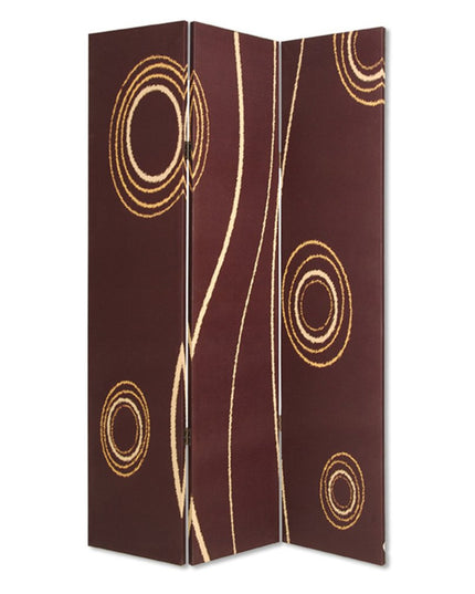 48" X 72" Multi Color Wood Canvas 3 Panel Screen