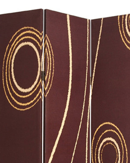 48" X 72" Multi Color Wood Canvas 3 Panel Screen