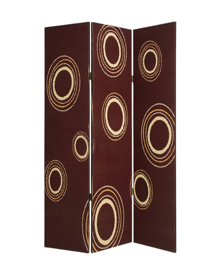 48" X 72" Multi Color Wood Canvas 3 Panel Screen