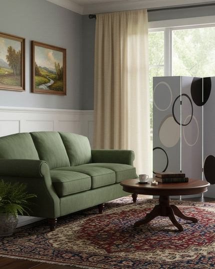 48" X 72" Muti Color Black Metal  3 Panel Screen