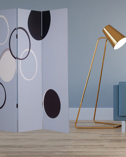 48" X 72" Muti Color Black Metal  3 Panel Screen