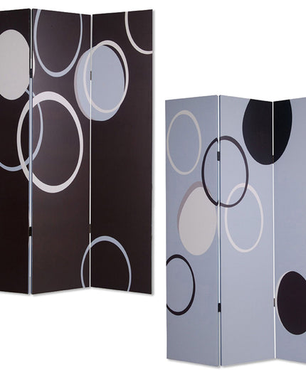 48" X 72" Muti Color Black Metal  3 Panel Screen